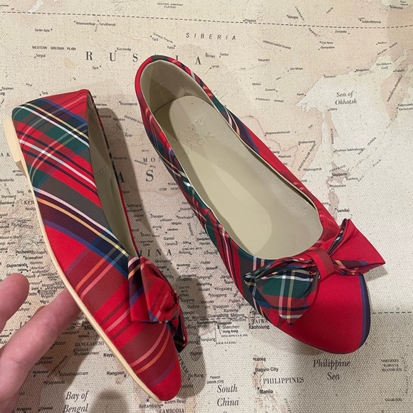 Janie & Jack Plaid Bow Flat Big Girls Size 2 NWOT - Picture 4 of 10